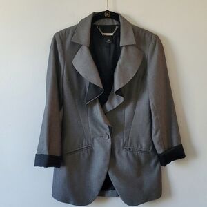 White House Black Market Ruffled Lapel Blazer XXS